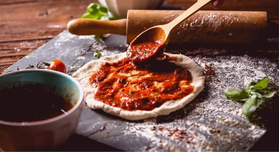 How to keep pizza from sticking to pan