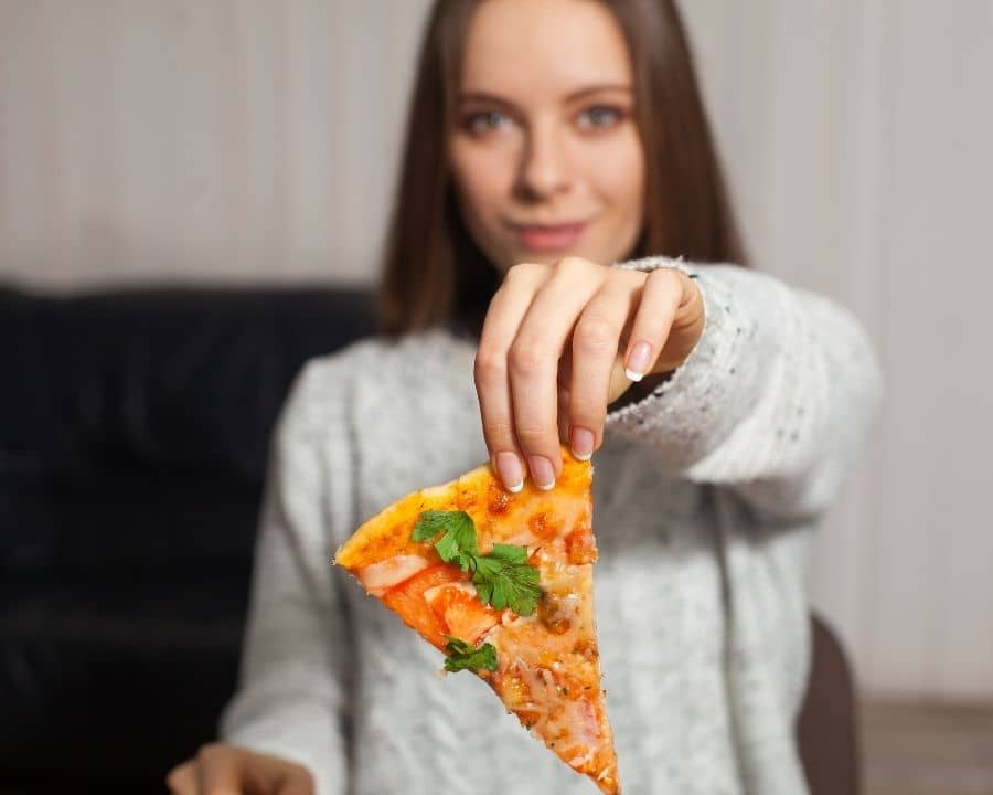 Enjoy the leftover crispy crust pizza slices