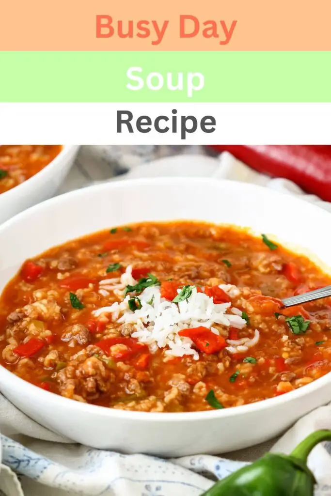 Busy day soup recipe pin
