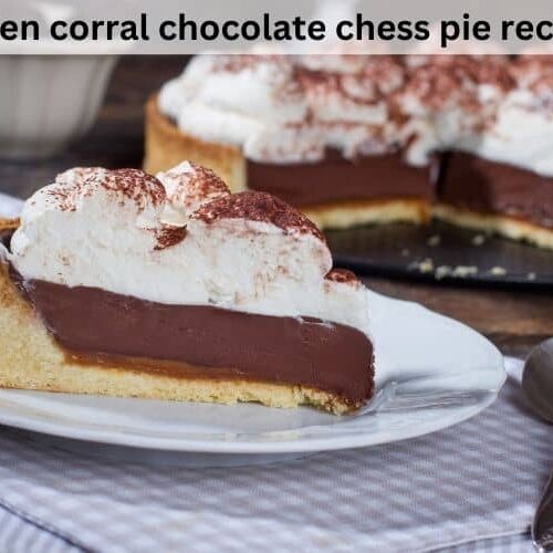 Golden Corral Chocolate Chess Pie Recipe