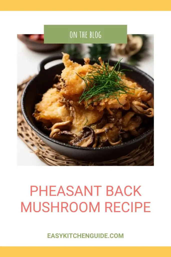 pheasant back mushroom recipe pin