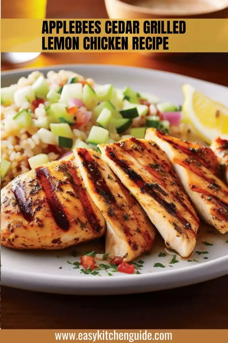 Applebees Cedar Grilled Lemon Chicken Recipe