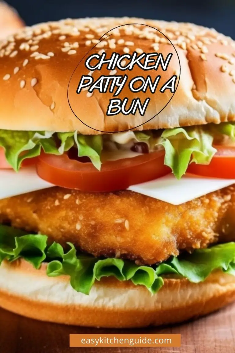 Chicken patty on a bun