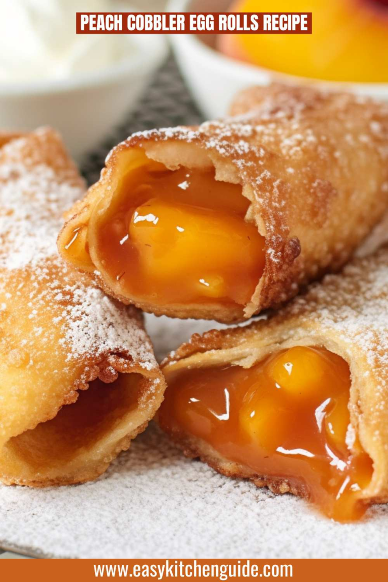 Peach Cobbler Egg Rolls Recipe