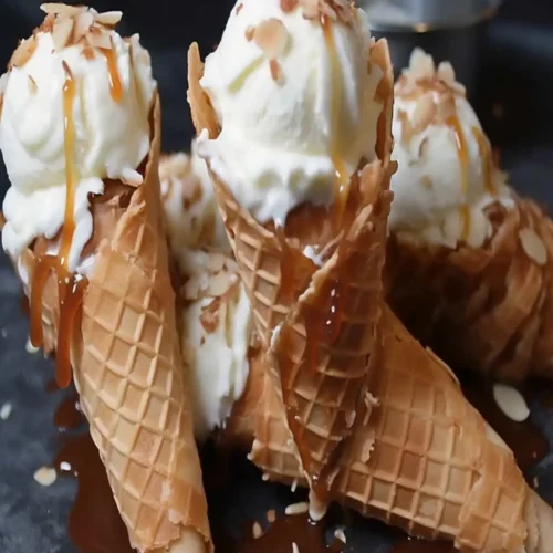 Cheesecake Almond Cone Recipe