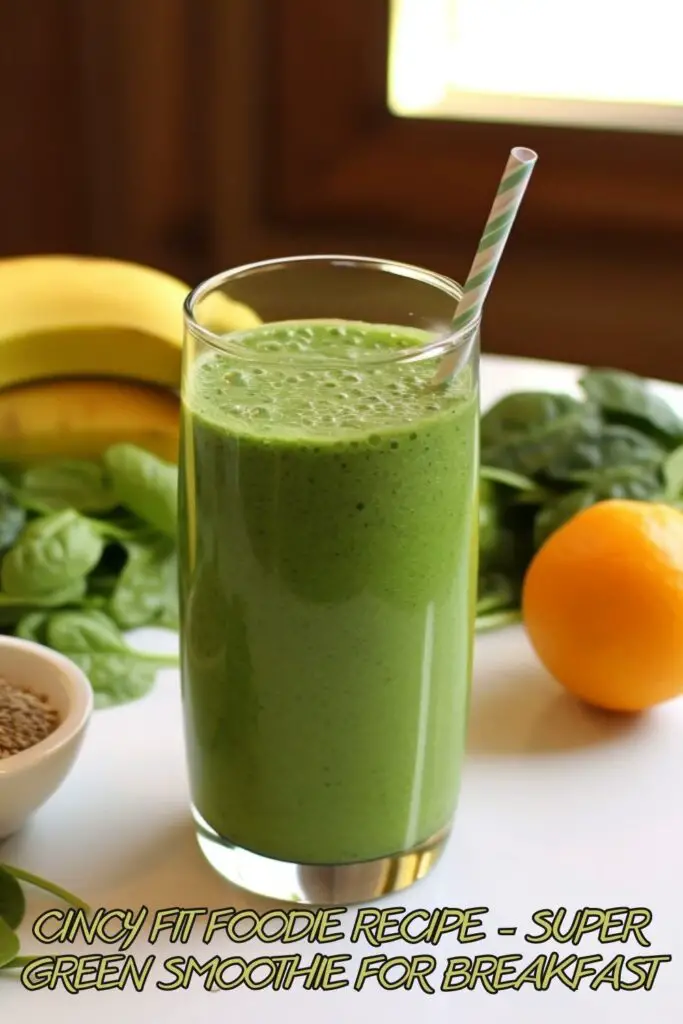 Cincy Fit Foodie Recipe - Super Green Smoothie for Breakfast