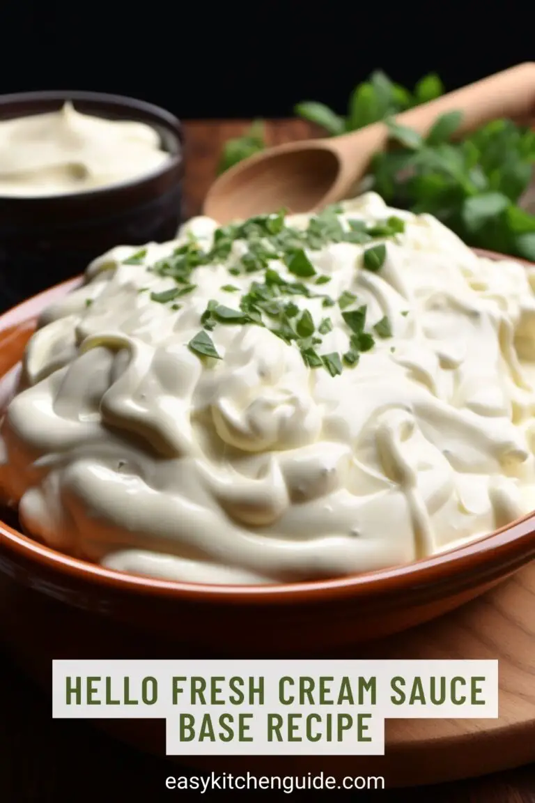 Hello Fresh Cream Sauce Base Recipe - Easy Kitchen Guide