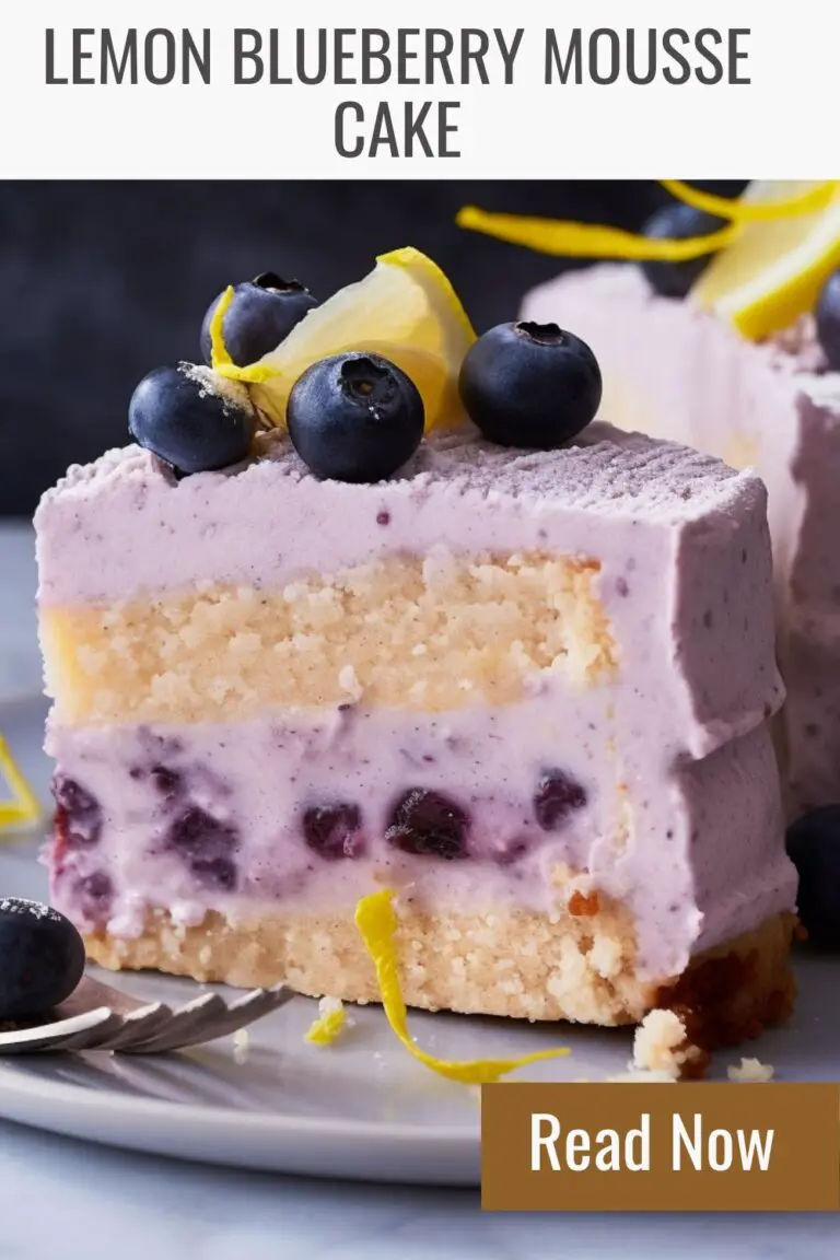 Lemon Blueberry Mousse Cake