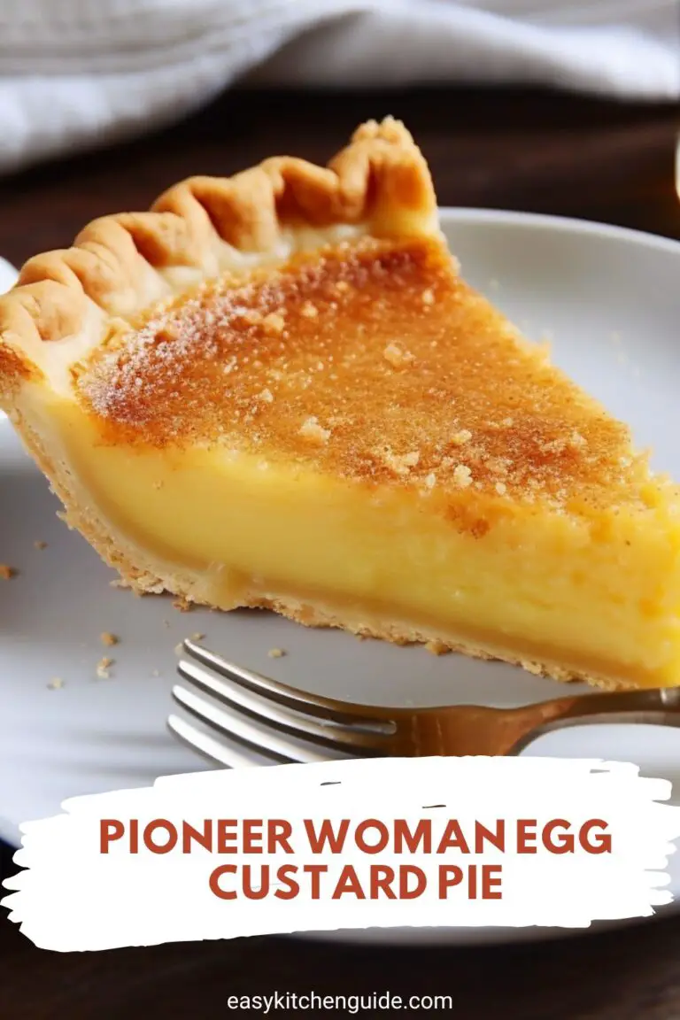 Pioneer Woman Egg Custard Pie