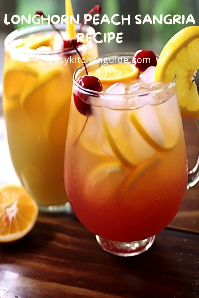 Longhorn Peach Sangria Recipe