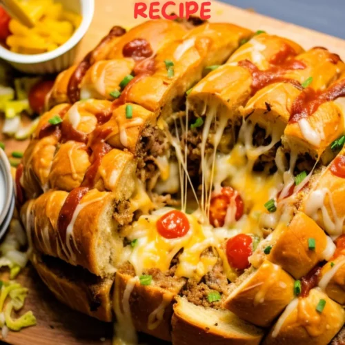 Cheeseburger Pull Apart Bread Recipe