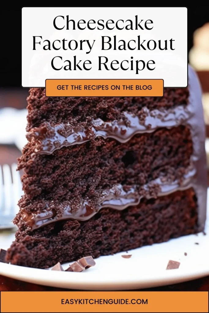 Cheesecake Factory Blackout Cake Recipe