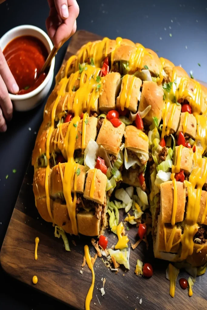 How to Make Cheeseburger Pull Apart Bread