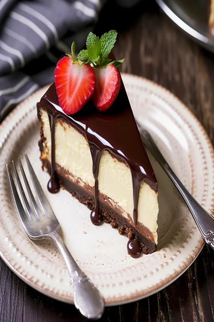 How to Make Cheesecake With Chocolate Ganache