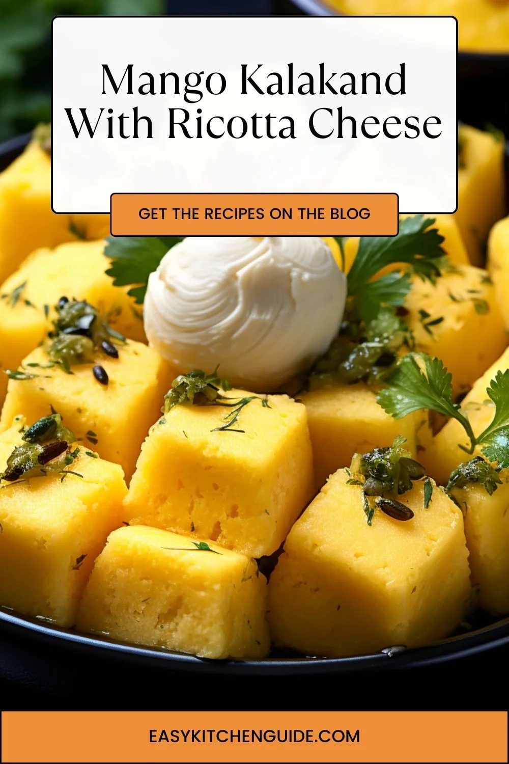 Mango Kalakand With Ricotta Cheese