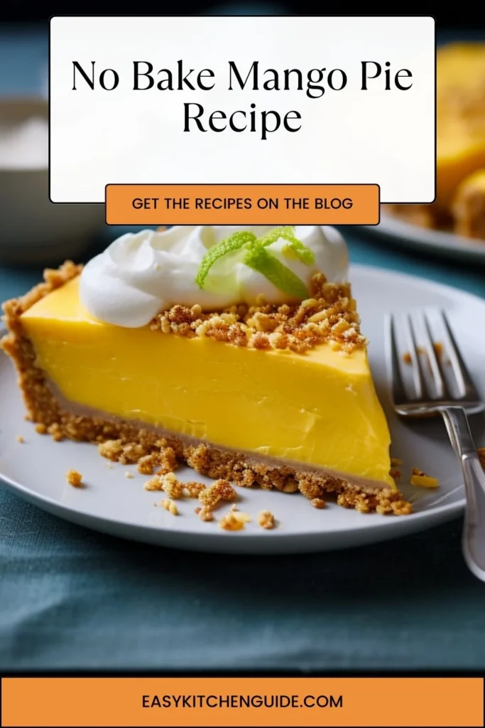 No Bake Mango Pie Recipe