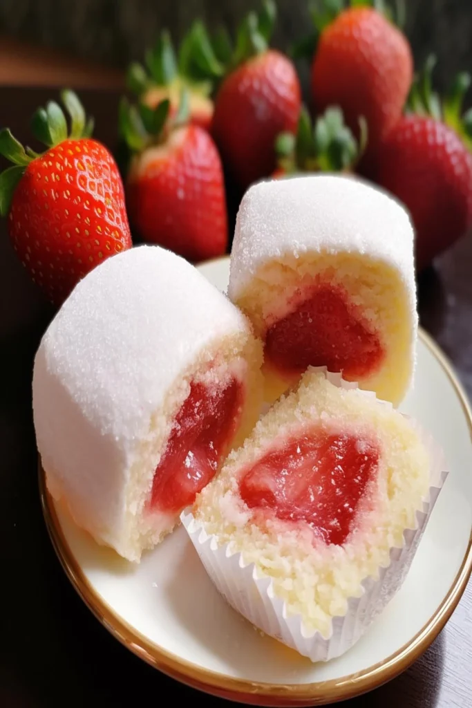 Strawberry Mochi Copycat Cake