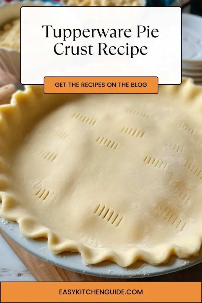 Tupperware Pie Crust Recipe