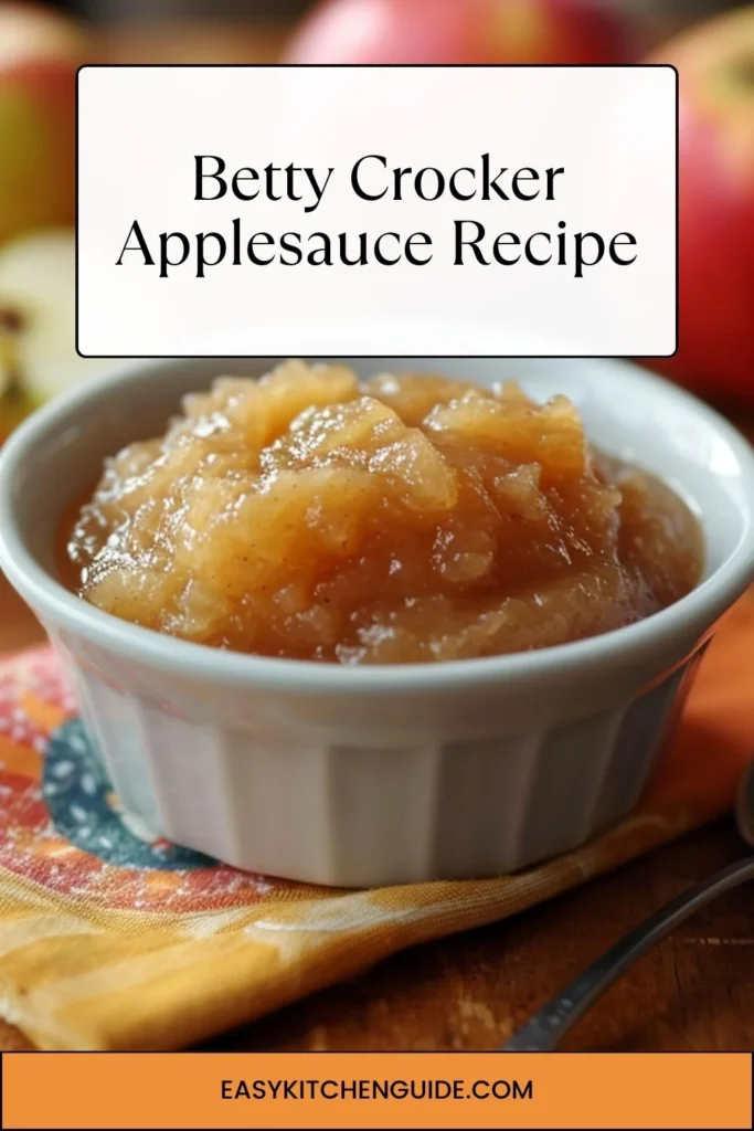 Betty Crocker Applesauce Recipe
