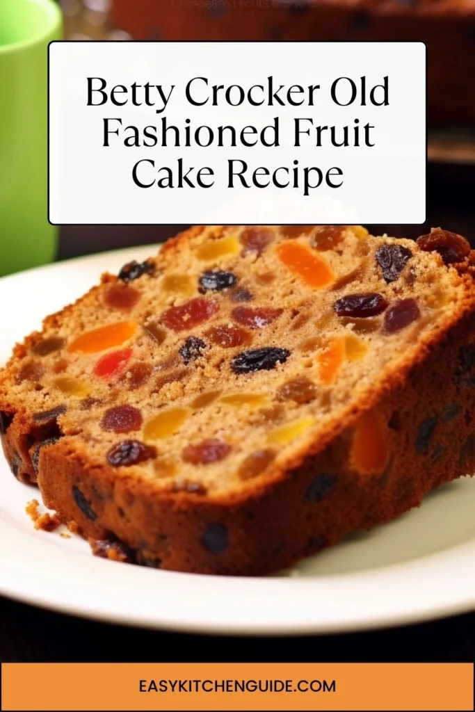 Betty Crocker Old Fashioned Fruit Cake Recipe