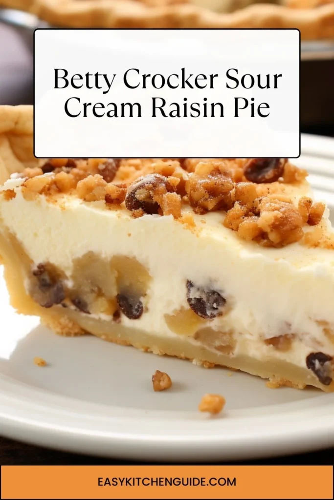 Betty Crocker Sour Cream Raisin Pie