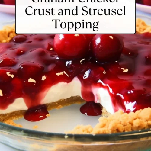 Cherry Pie with Graham Cracker Crust and Streusel Topping