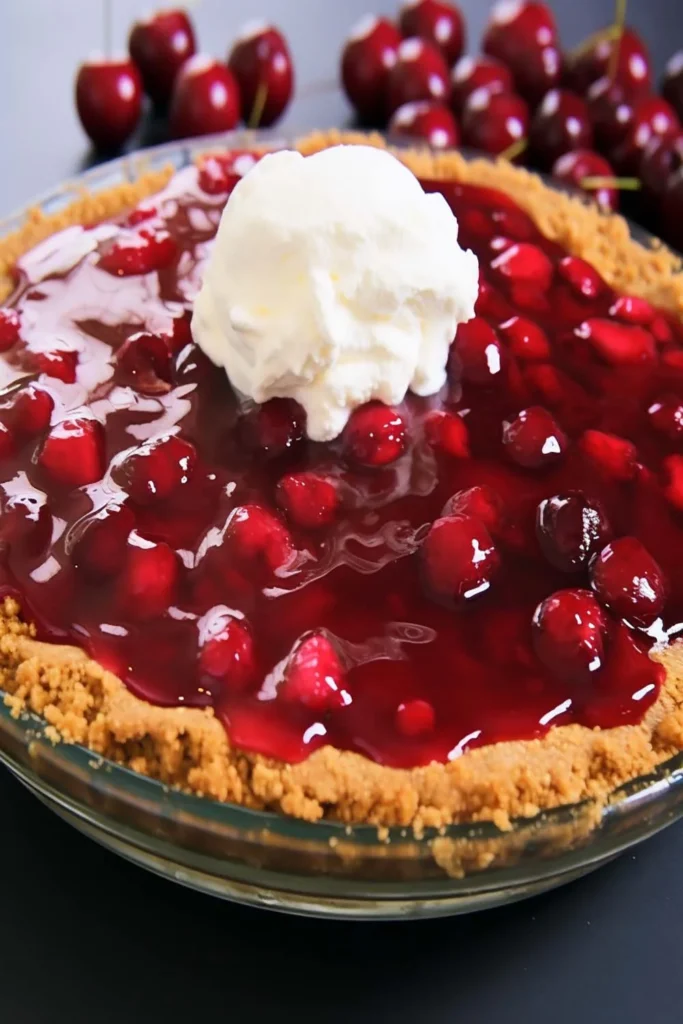 Copycat Cherry Pie with Graham Cracker Crust and Streusel Topping