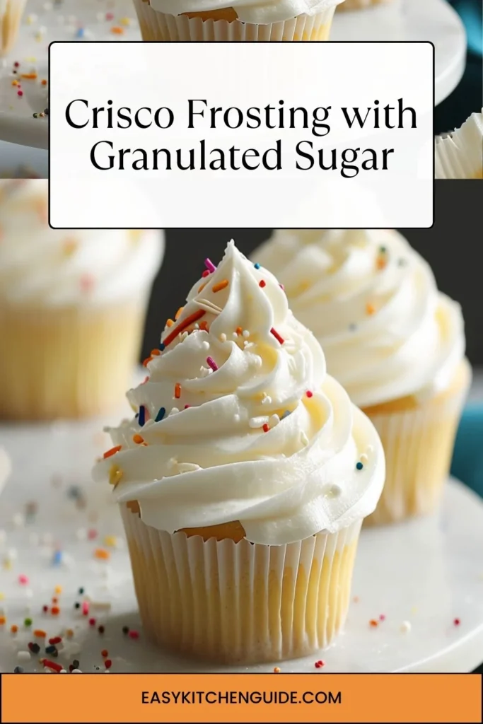Crisco Frosting with Granulated Sugar