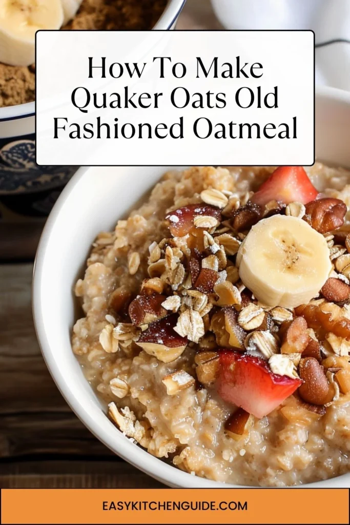 How To Make Quaker Oats Old Fashioned Oatmeal