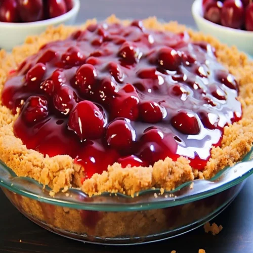 How to Make Cherry Pie with Graham Cracker Crust and Streusel Topping