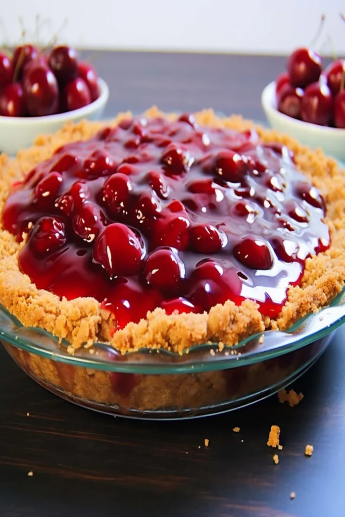 How to Make Cherry Pie with Graham Cracker Crust and Streusel Topping