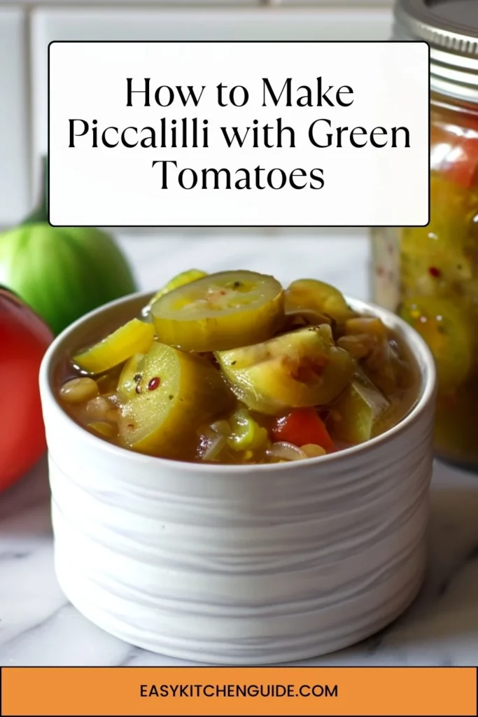 How to Make Piccalilli with Green Tomatoes