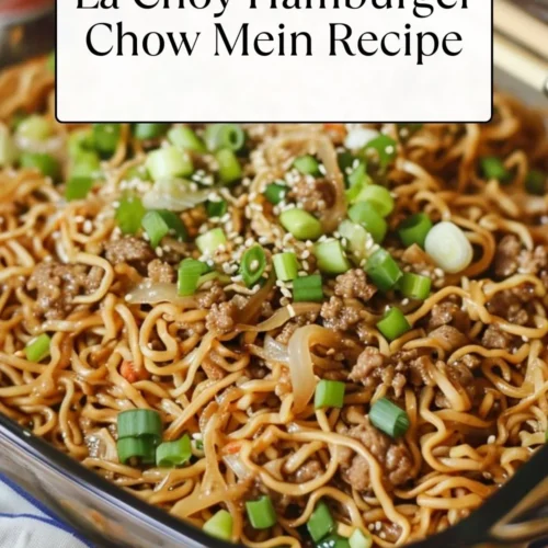 La Choy Hamburger Chow Mein Recipe
