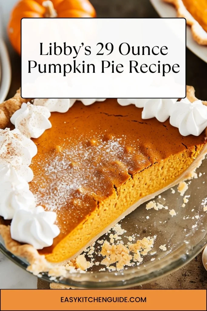 Libby’s 29 Ounce Pumpkin Pie Recipe
