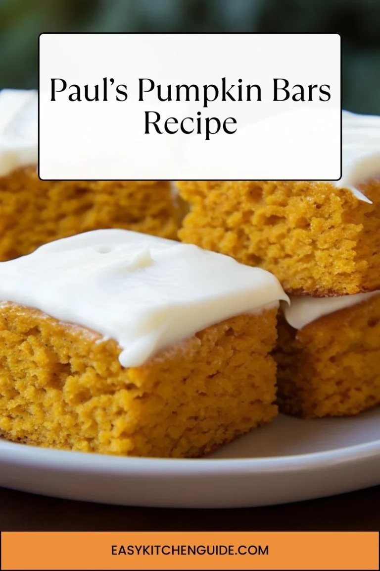 Paul’s Pumpkin Bars Recipe