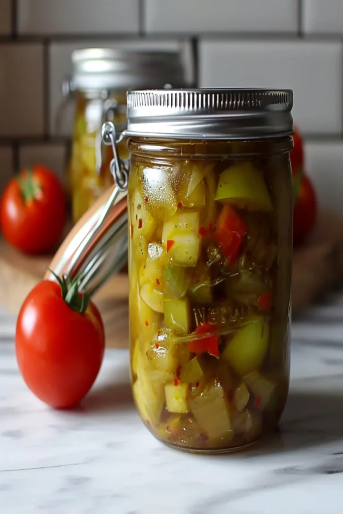 Piccalilli with Green Tomatoes