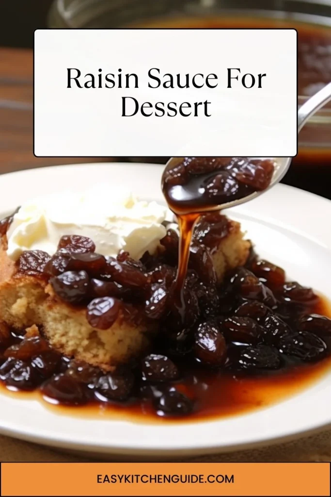 Raisin Sauce For Dessert