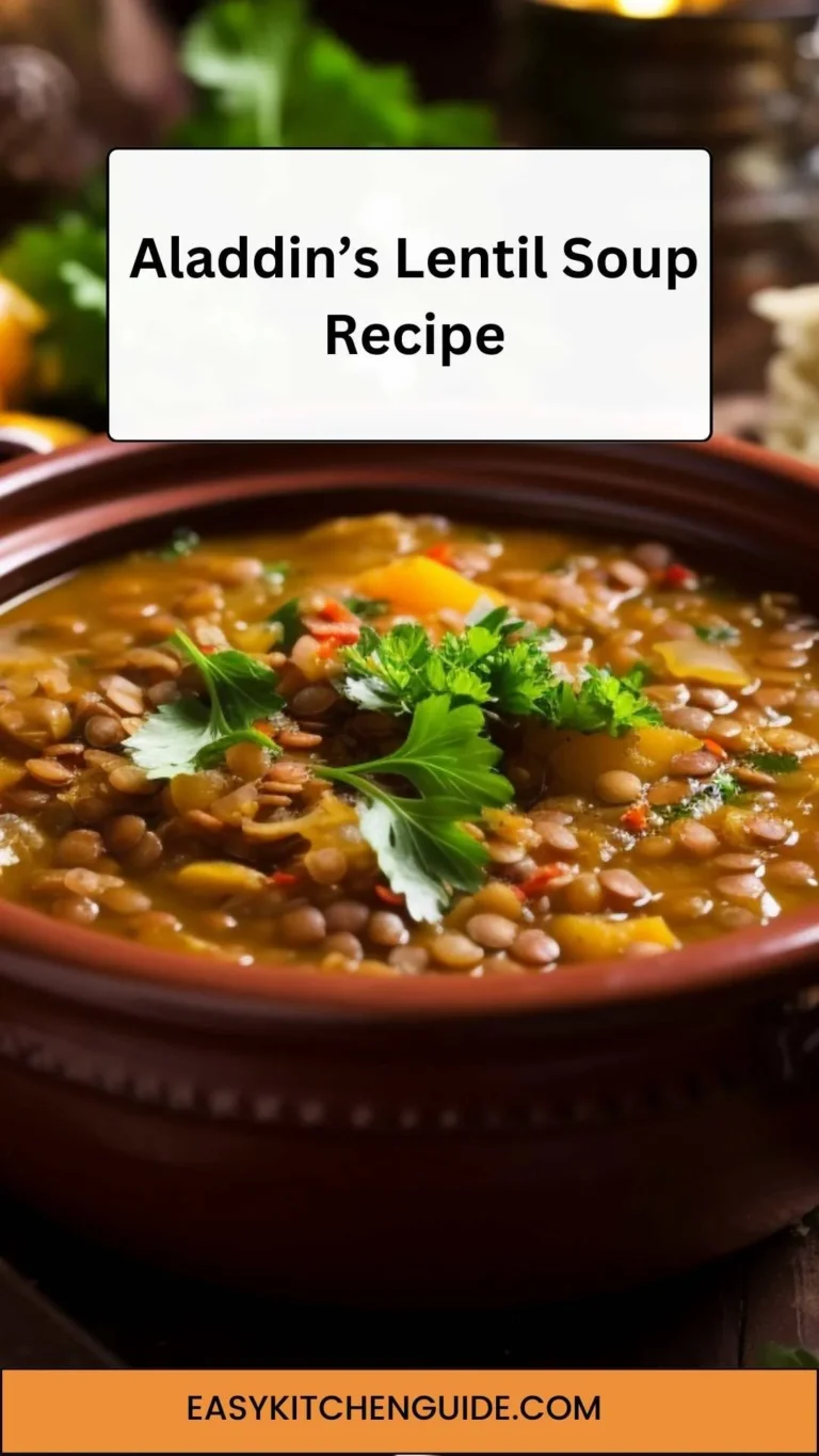 Aladdin’s Lentil Soup Recipe