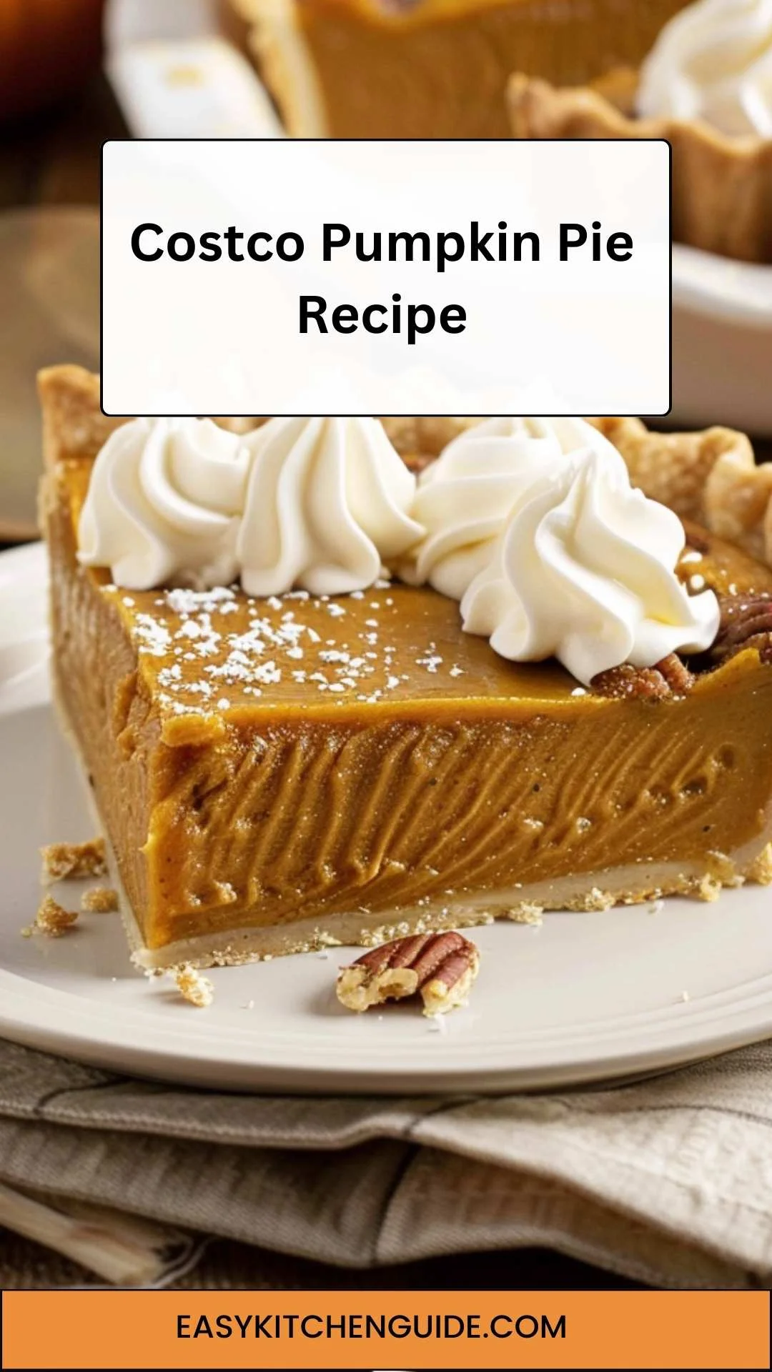 Costco Pumpkin Pie Recipe