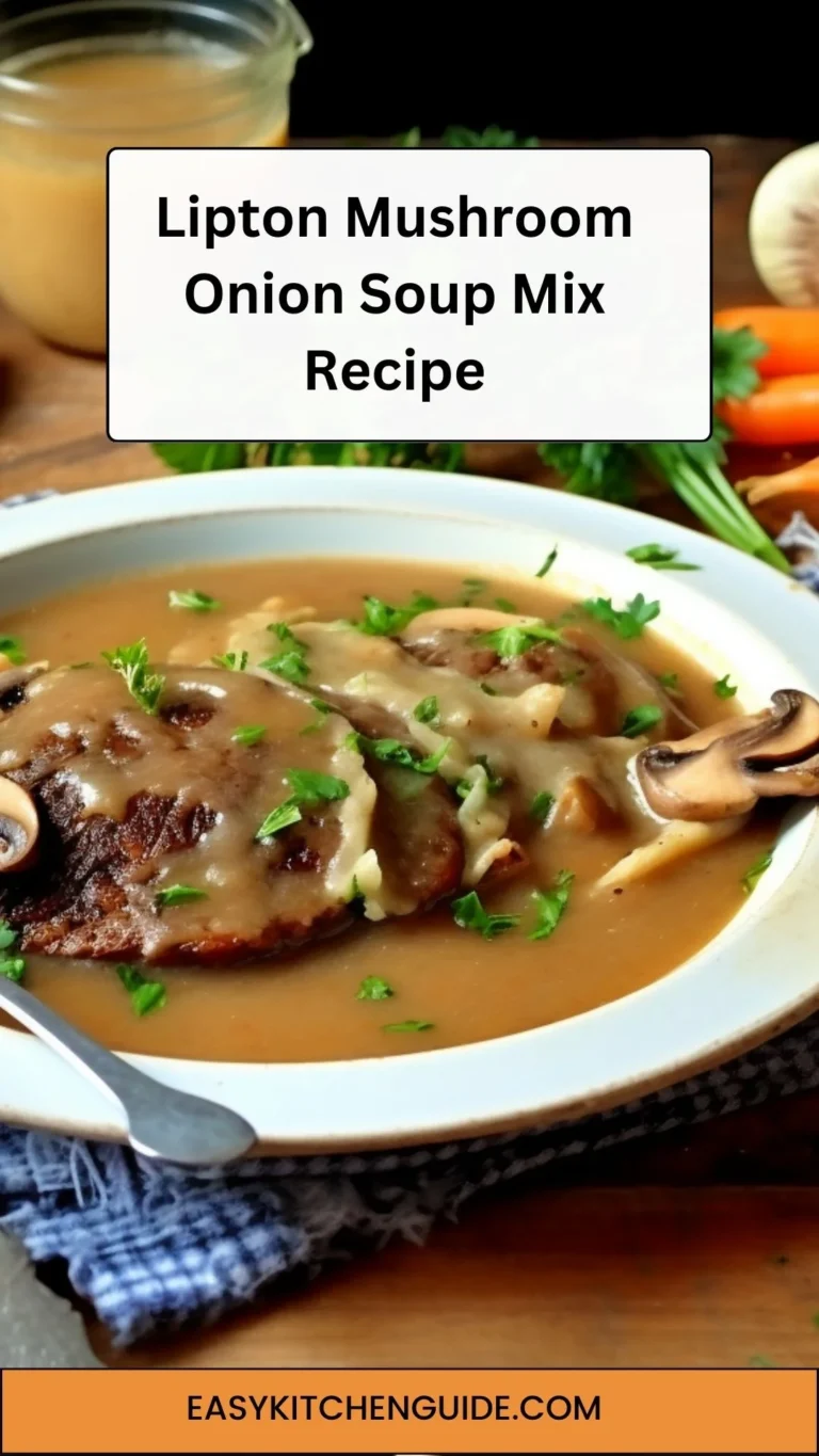 Lipton Mushroom Onion Soup Mix Recipe