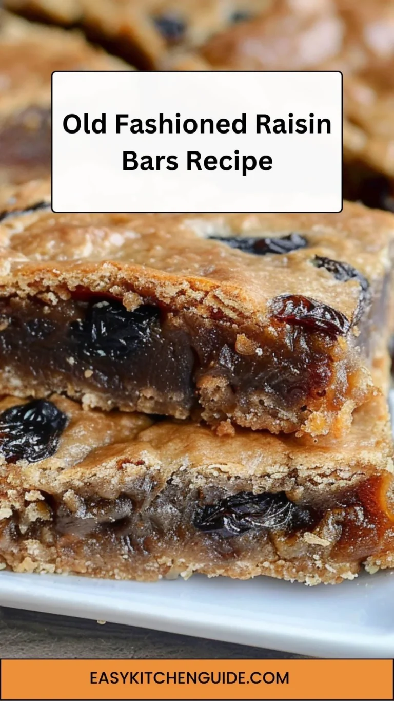 Old Fashioned Raisin Bars Recipe