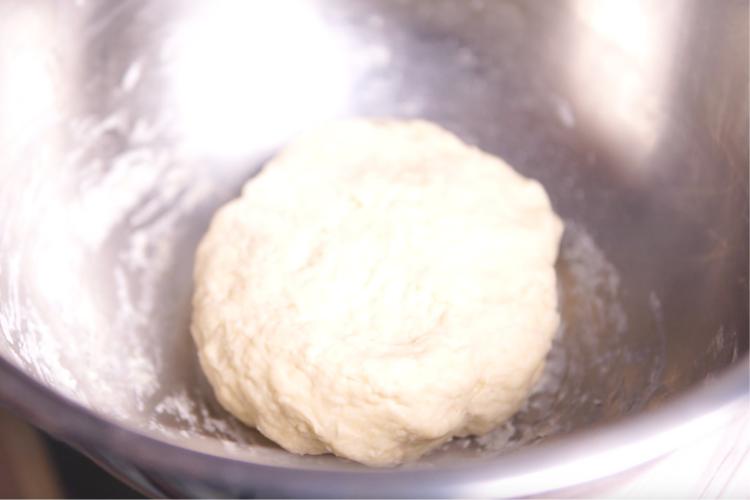 Pizza dough ready after kneading 