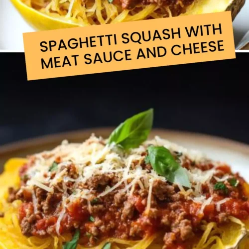 Best Spaghetti squash with meat sauce and cheese