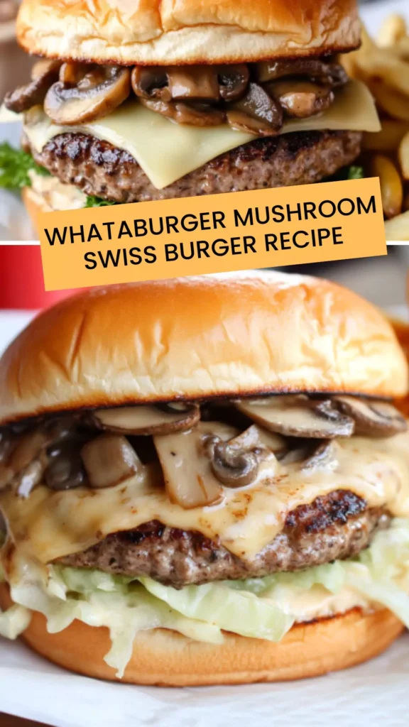 Best Whataburger Mushroom Swiss Burger Recipe
