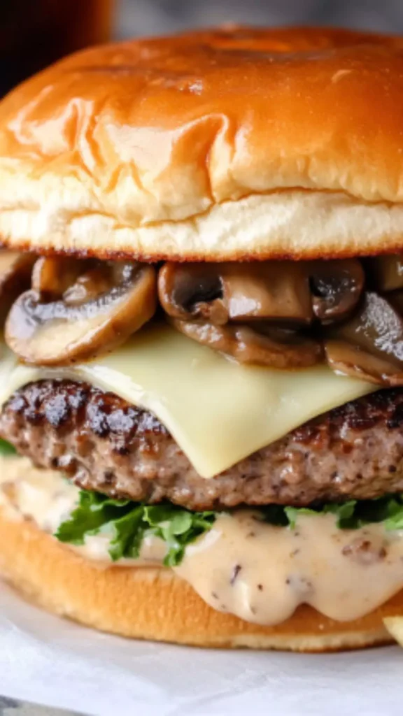 Easy Whataburger Mushroom Swiss Burger Recipe
