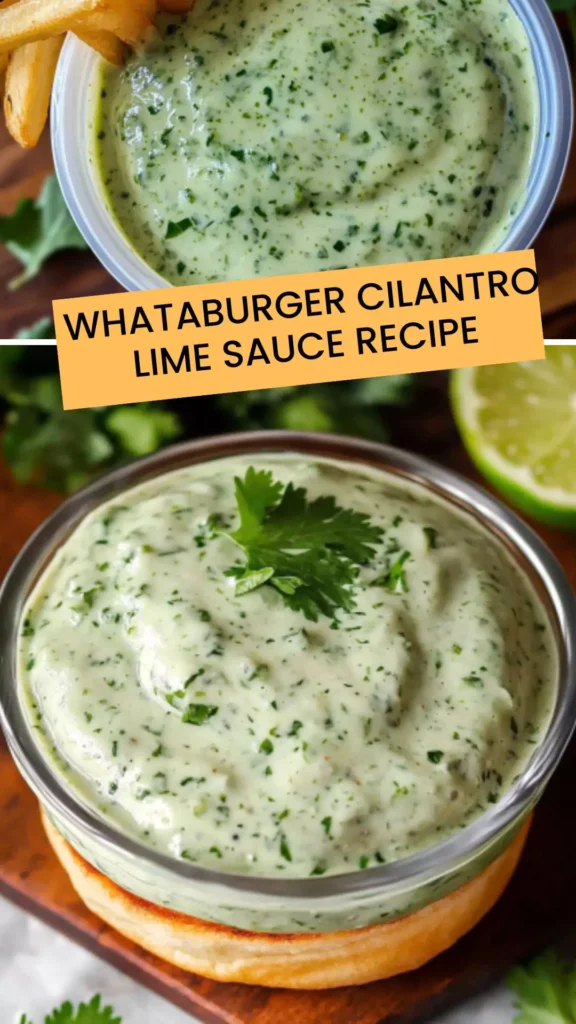 Best Whataburger Cilantro Lime Sauce Recipe
