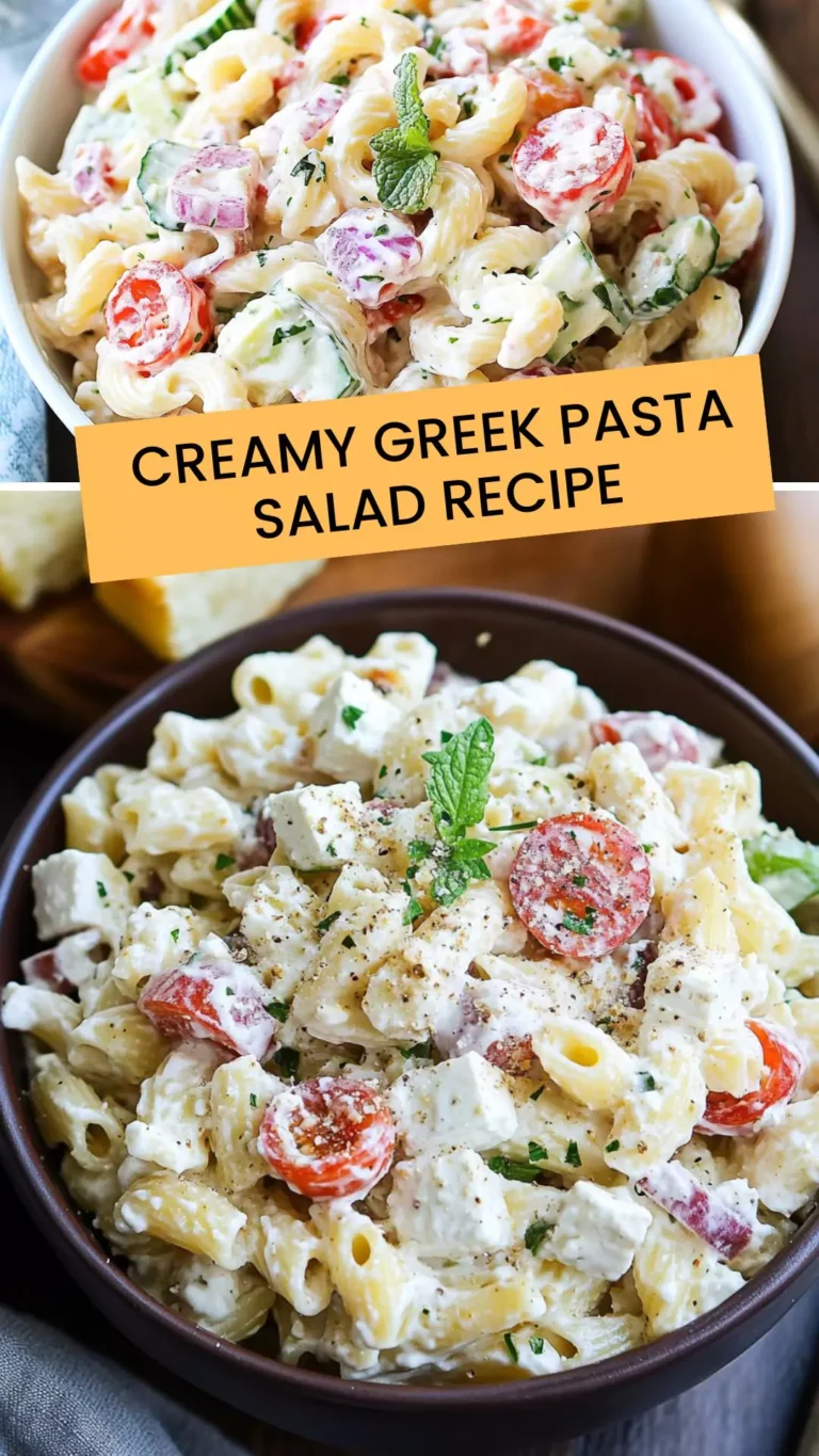 Best Creamy Greek Pasta Salad Recipe