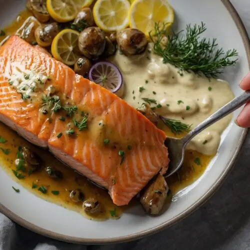 Baked Salmon With Amazing Lemon Sauce copycat Recipe