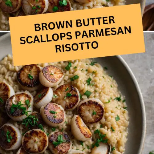 brown butter scallops parmesan risotto