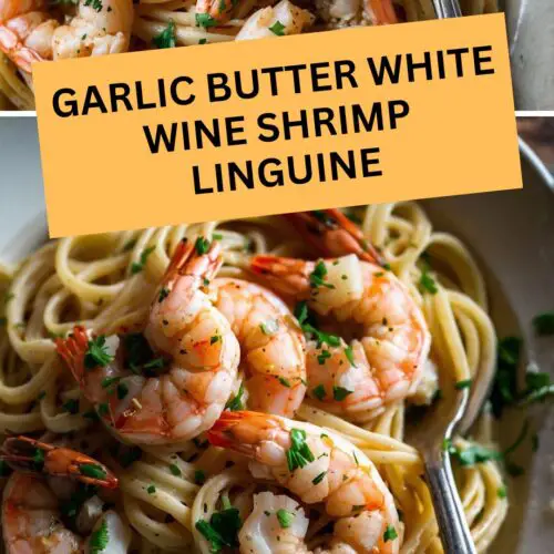 garlic butter white wine shrimp linguine